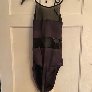 La Blanca Black Swimsuit with sheer panels.  Size 10.